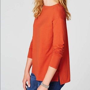 NWOT J.Jill Luxe Supima boat-neck tee